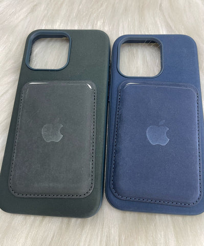 Case de couro com adsorção magnética carregador e porta cartão